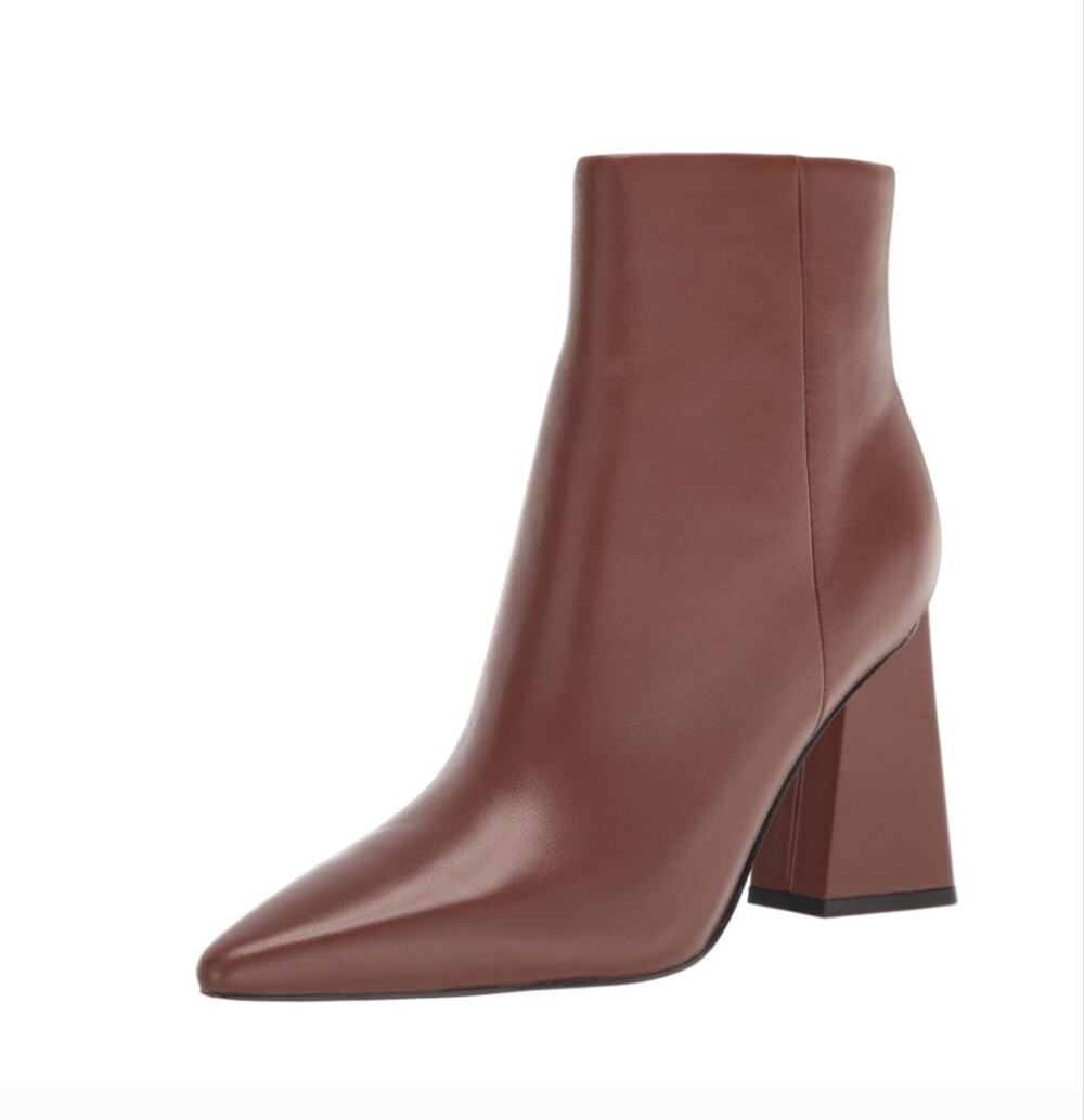 Marc Fisher Kulika Leather Pointed Toe Boots, Med Natural, Size NWT 8.5